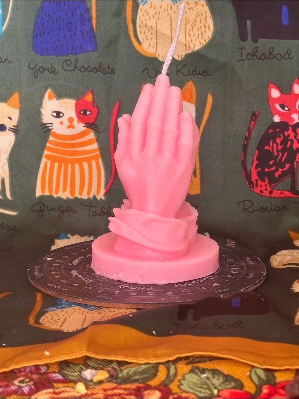 Praying Hands Candle – Pink